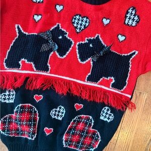 Kids Red and Black Dog Sweater